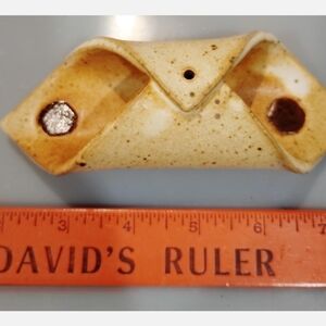 Handmade Ceramic Aquarium Tunnel or Reptile Hideout Shelter in Cream and Brown